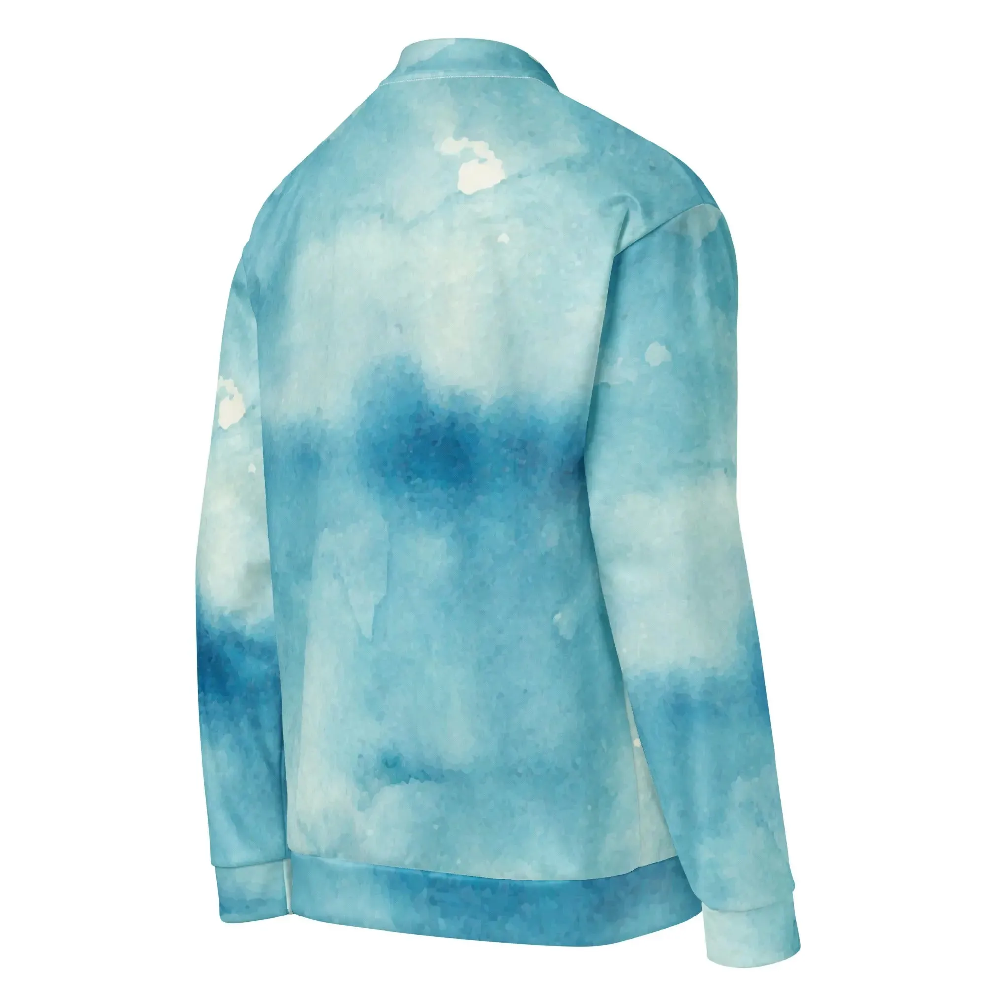 Blue Watercolor Unisex Bomber Jacket