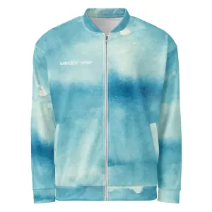 Blue Watercolor Unisex Bomber Jacket