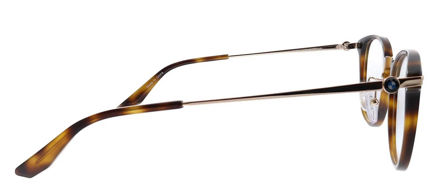 BMW BW 5021 052 Round Plastic Havana Eyeglasses with Demo Lens