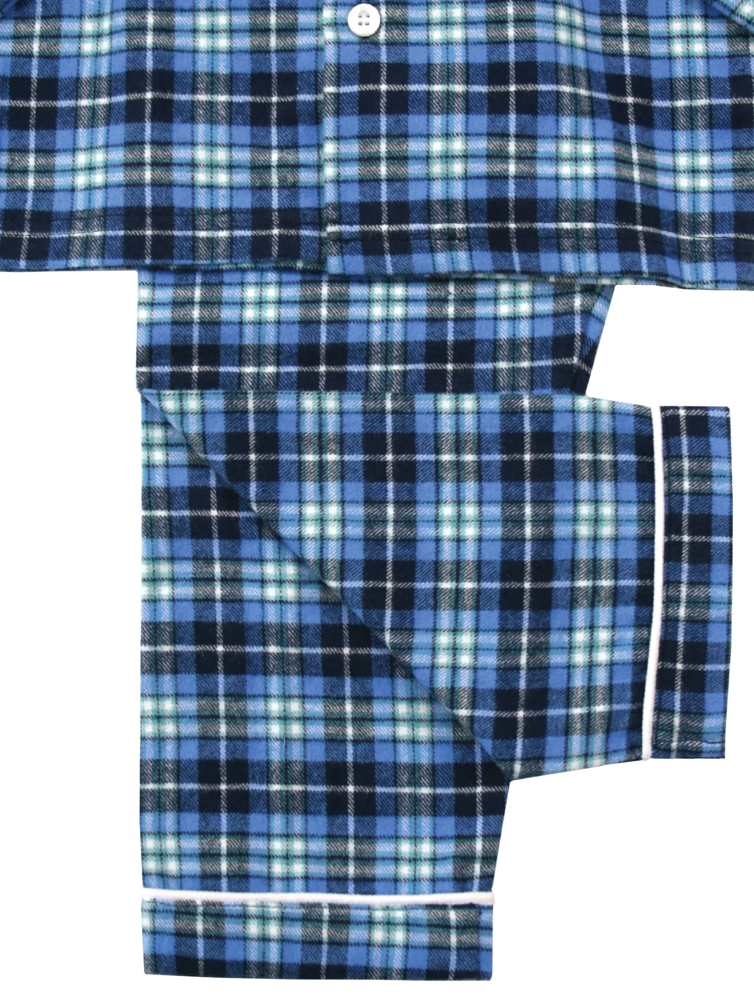 Boys Blue Check Traditional Pyjama Set