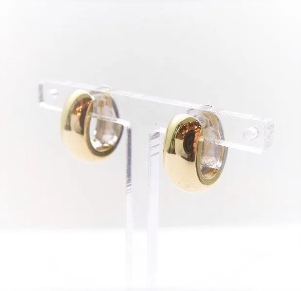 Breuning 14K Two Tone Huggie Hoops