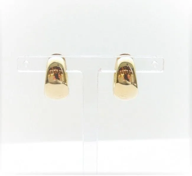 Breuning 14K Yellow Gold Tapered Huggie Hoops