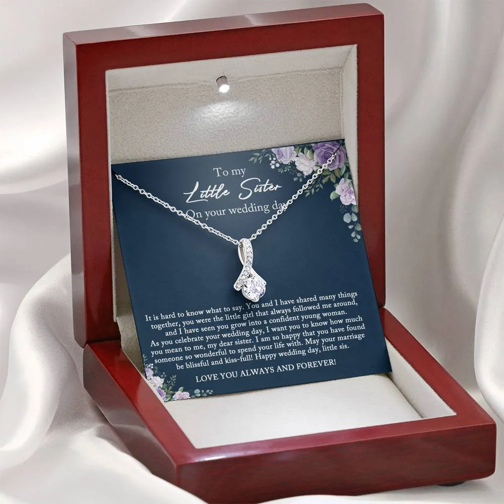 Bride Gift from Sister, Little Sister Wedding Day Gift, Big Sister to Bride Necklace, Sister to Bride Gift, Bride Necklace Gift from Sister