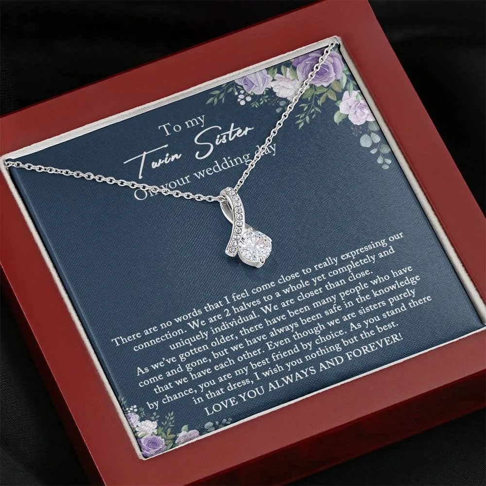 Bride Gift from Sister, Twin Sister Wedding Gift from Twin Sister, Sister Wedding Gift from Twin Sister