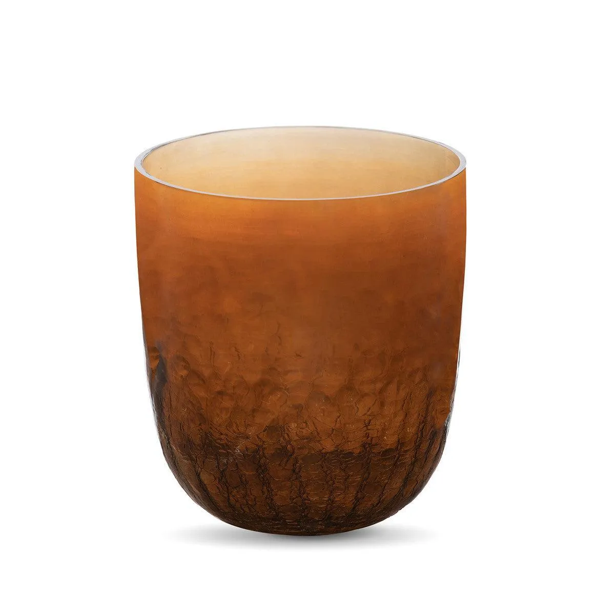 Bronze Luster Crackle Glass Vase, Large