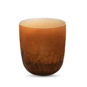 Bronze Luster Crackle Glass Vase, Large