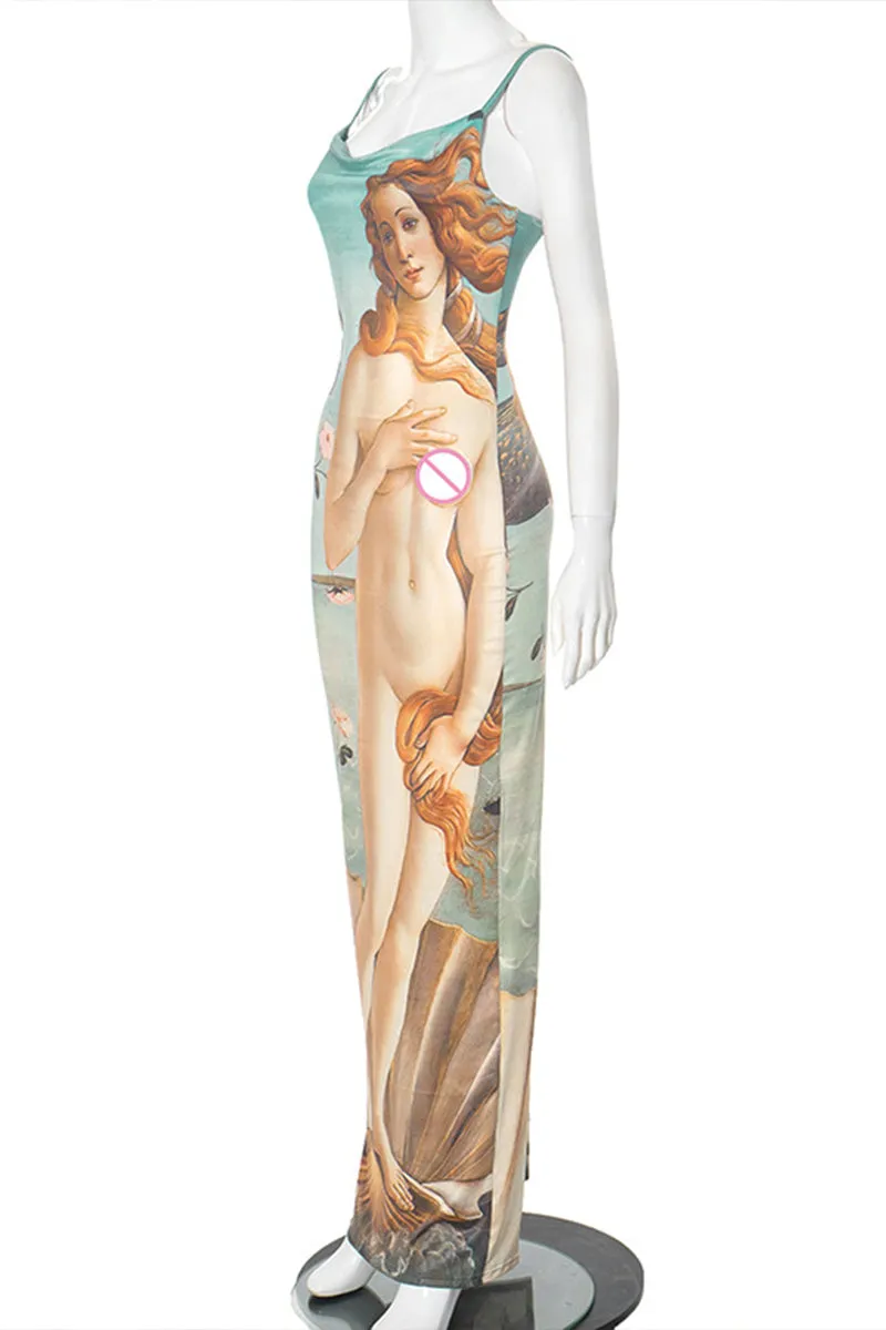 BS3122 Graphic Cami Dress