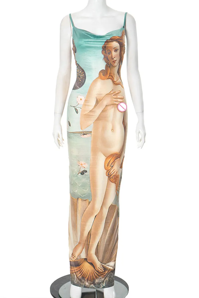 BS3122 Graphic Cami Dress