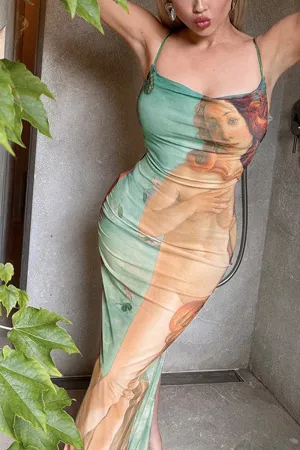 BS3122 Graphic Cami Dress
