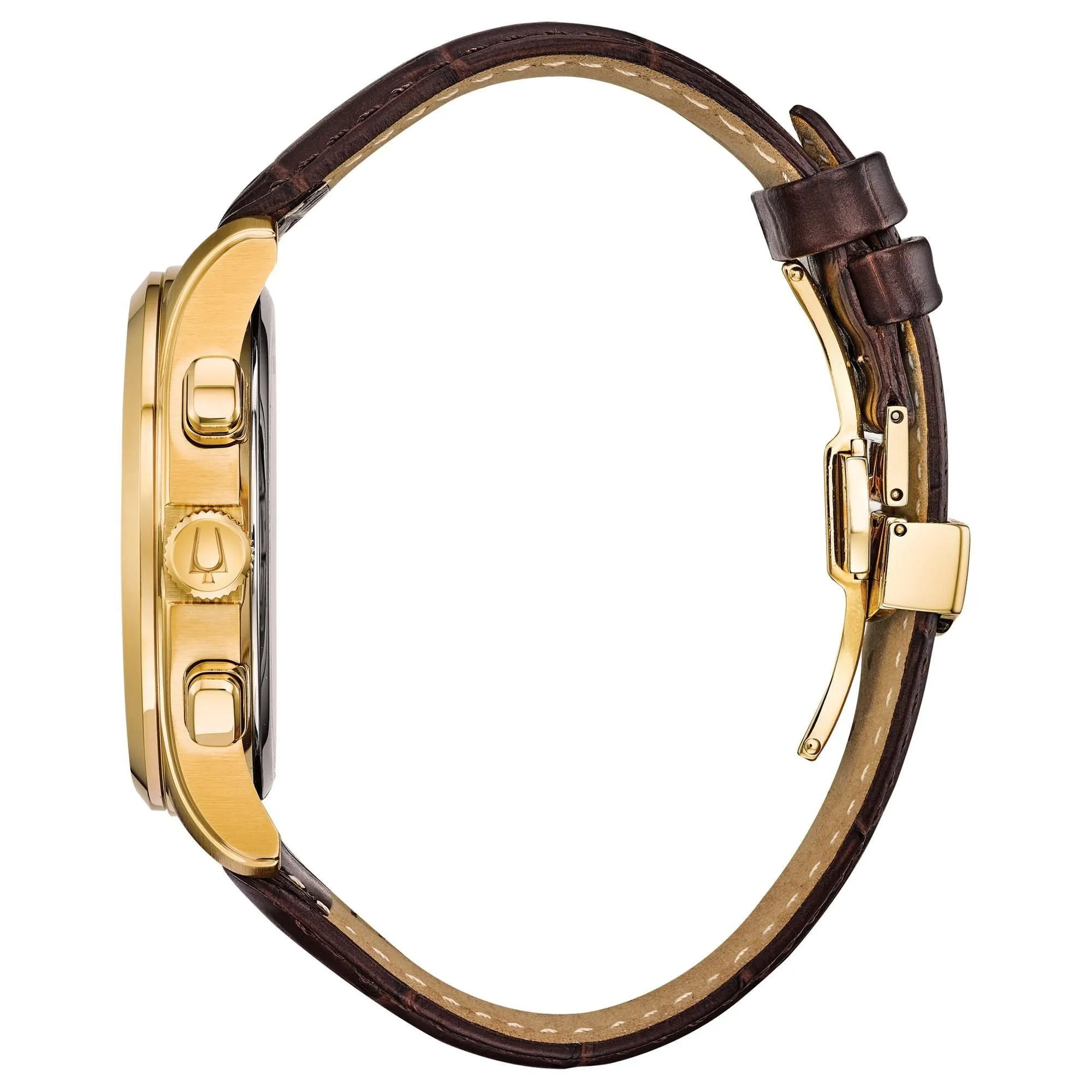 Bulova Men's Classic Wilton Brown Leather Strap Watch 97B169