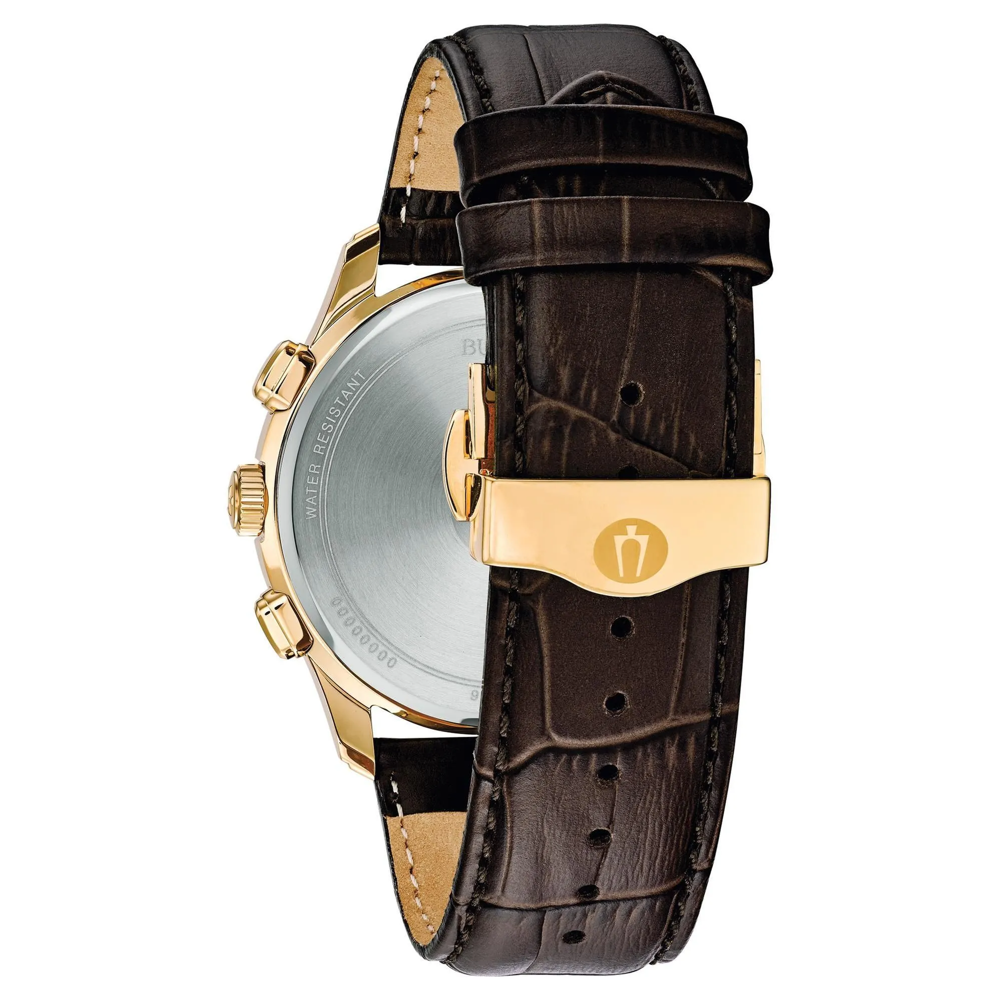 Bulova Men's Classic Wilton Brown Leather Strap Watch 97B169