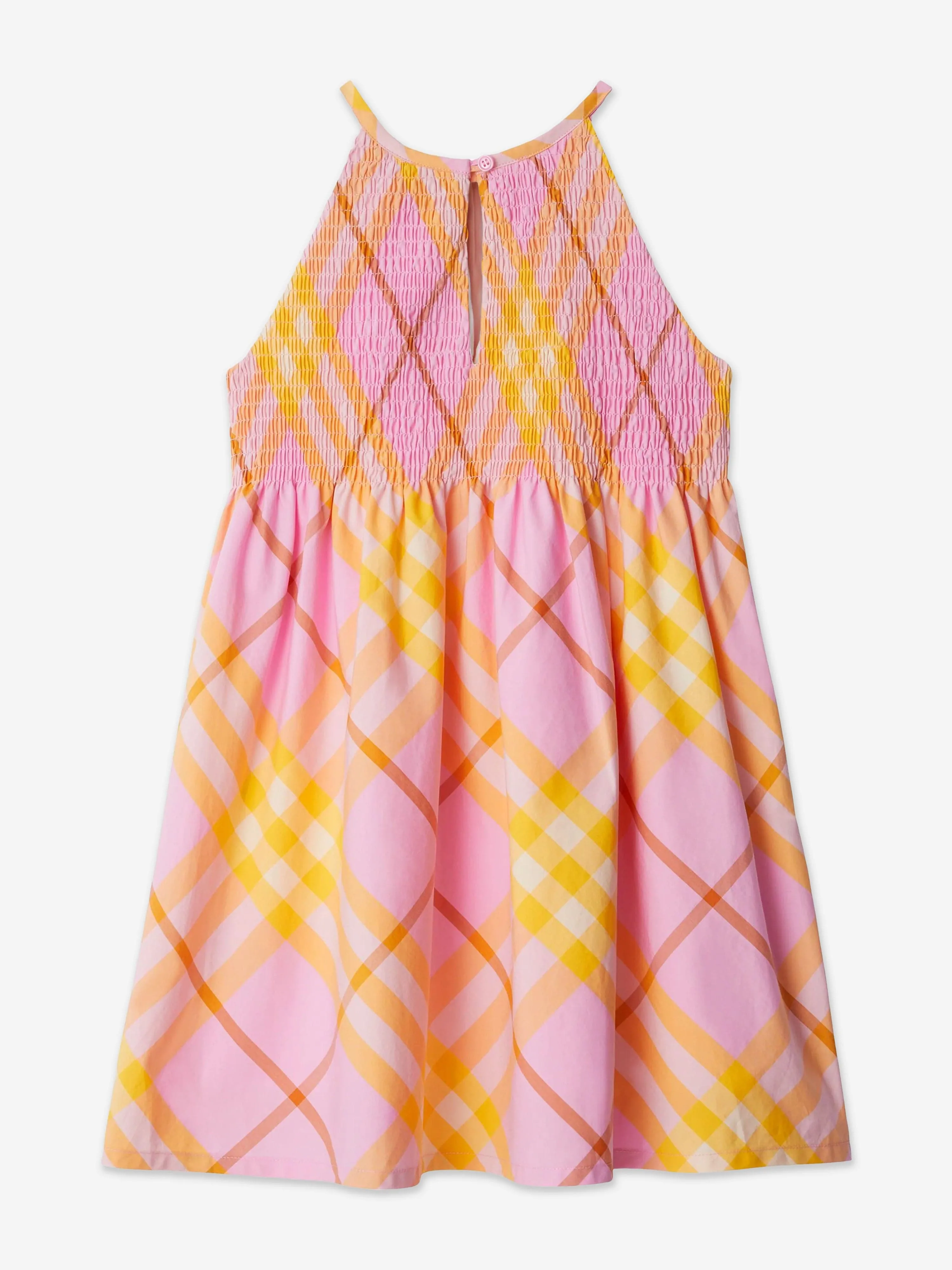 Burberry Girls Elsie Check Dress in Pink