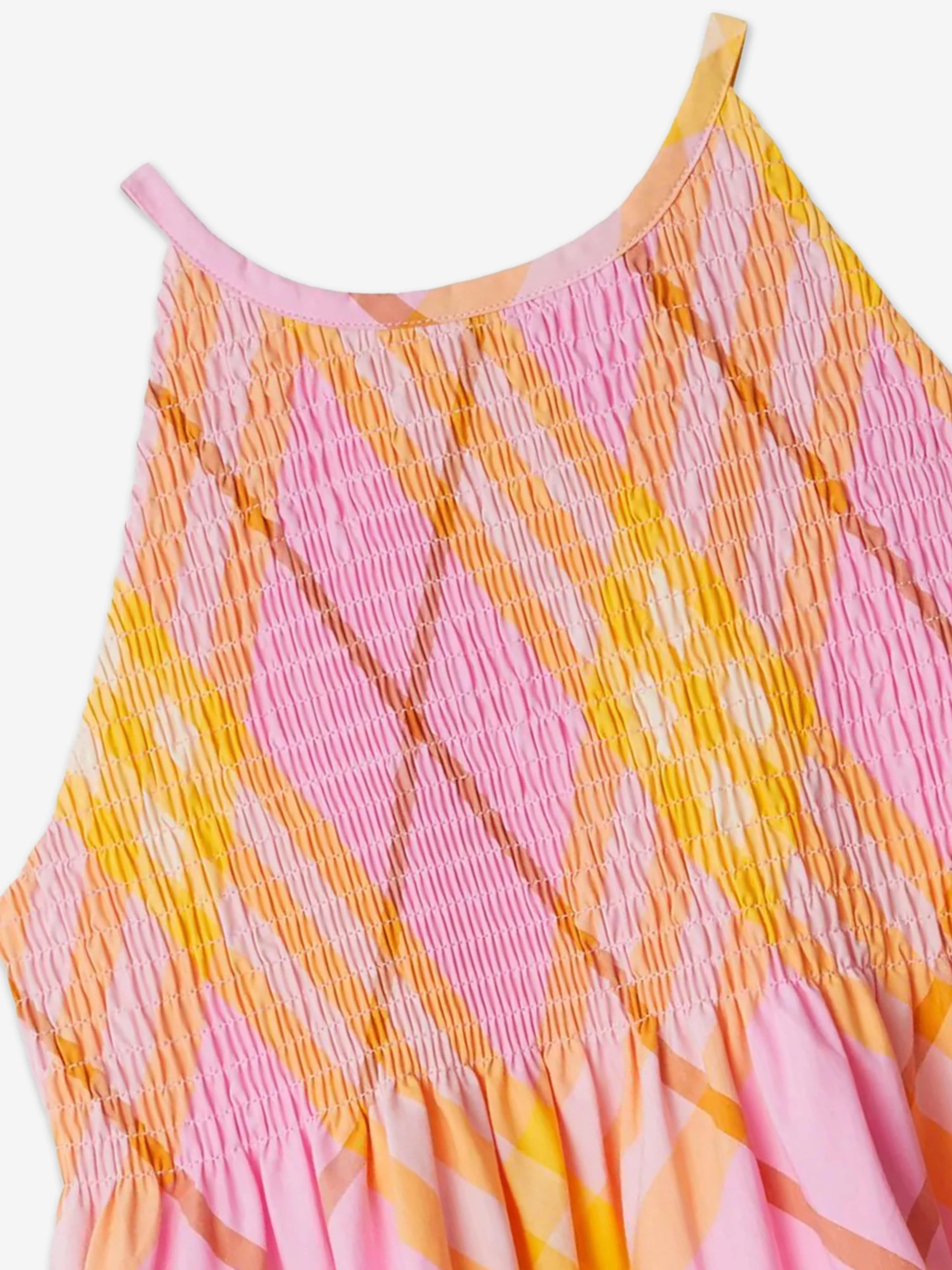 Burberry Girls Elsie Check Dress in Pink