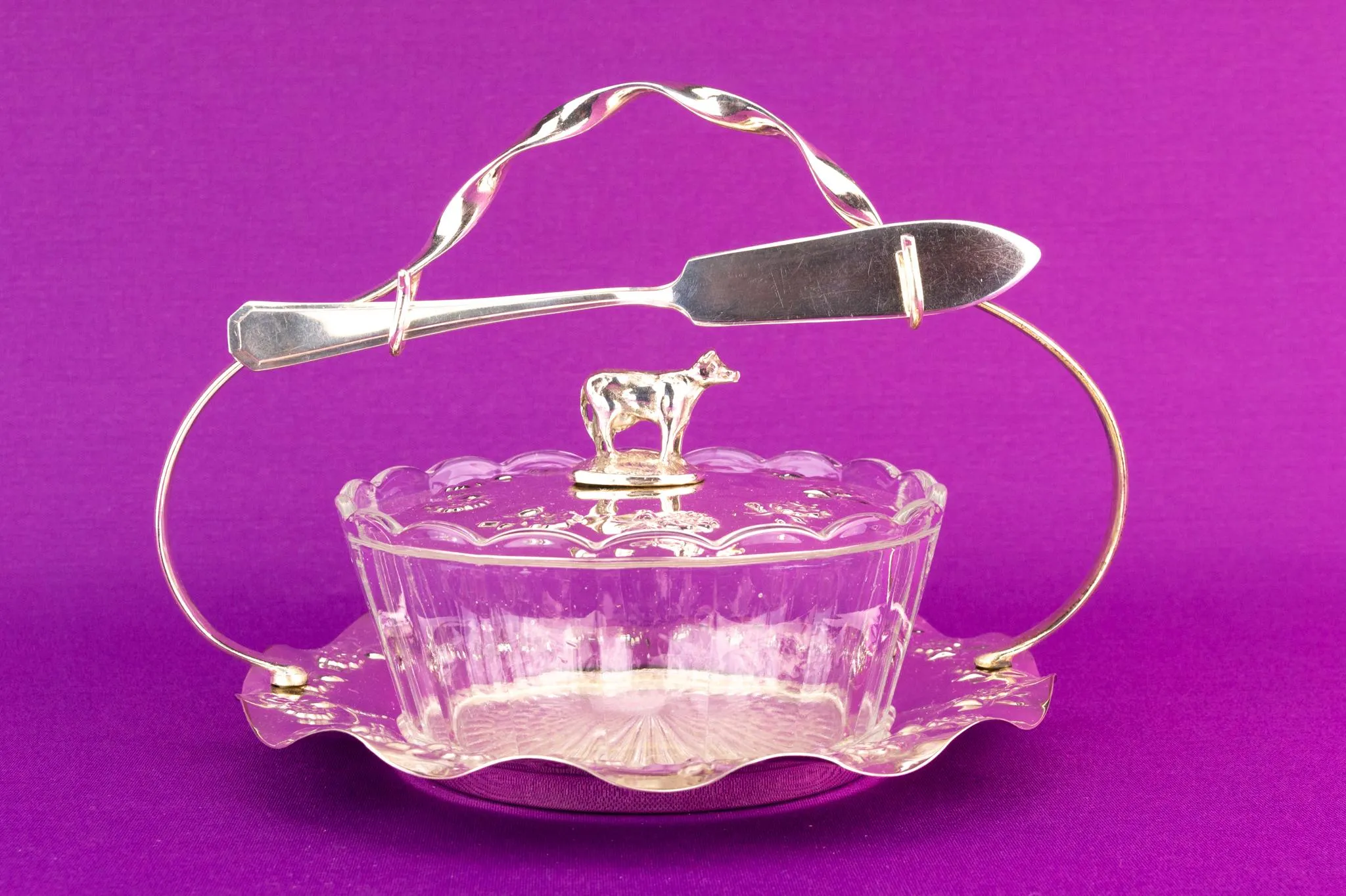 Butter Dish Cow Design, English Early 1900s