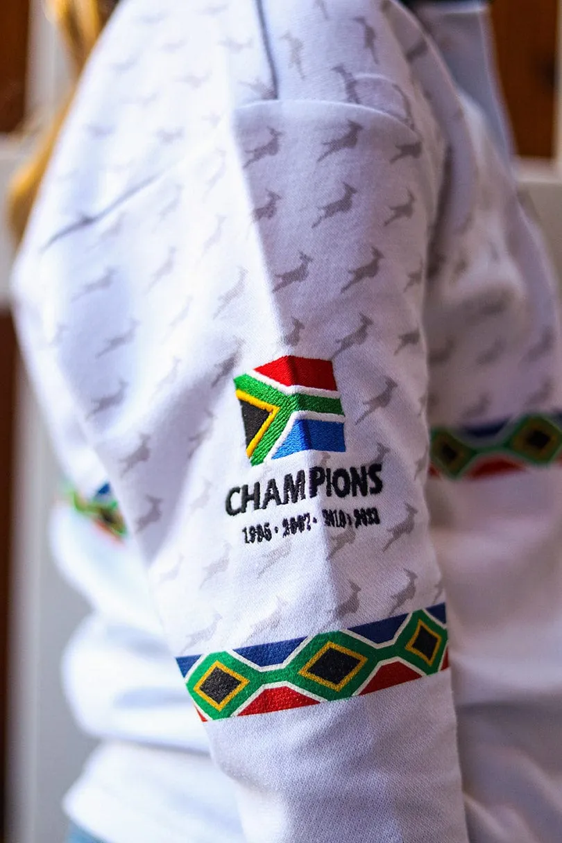 CA JNR Supporters Cotton Golfer L/Sleeve | White Amandla