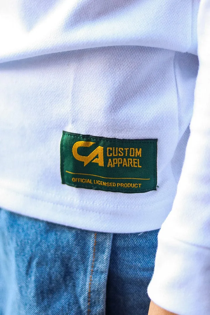 CA JNR Supporters Cotton Golfer L/Sleeve | White Amandla