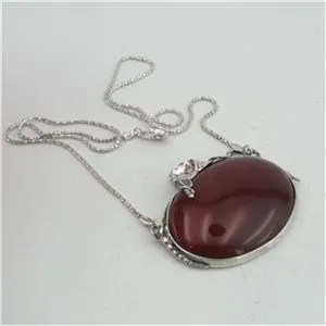 Carnelian Pendant 925 Sterling Silver Handmade Large Unique Hadar Designers (H)Y