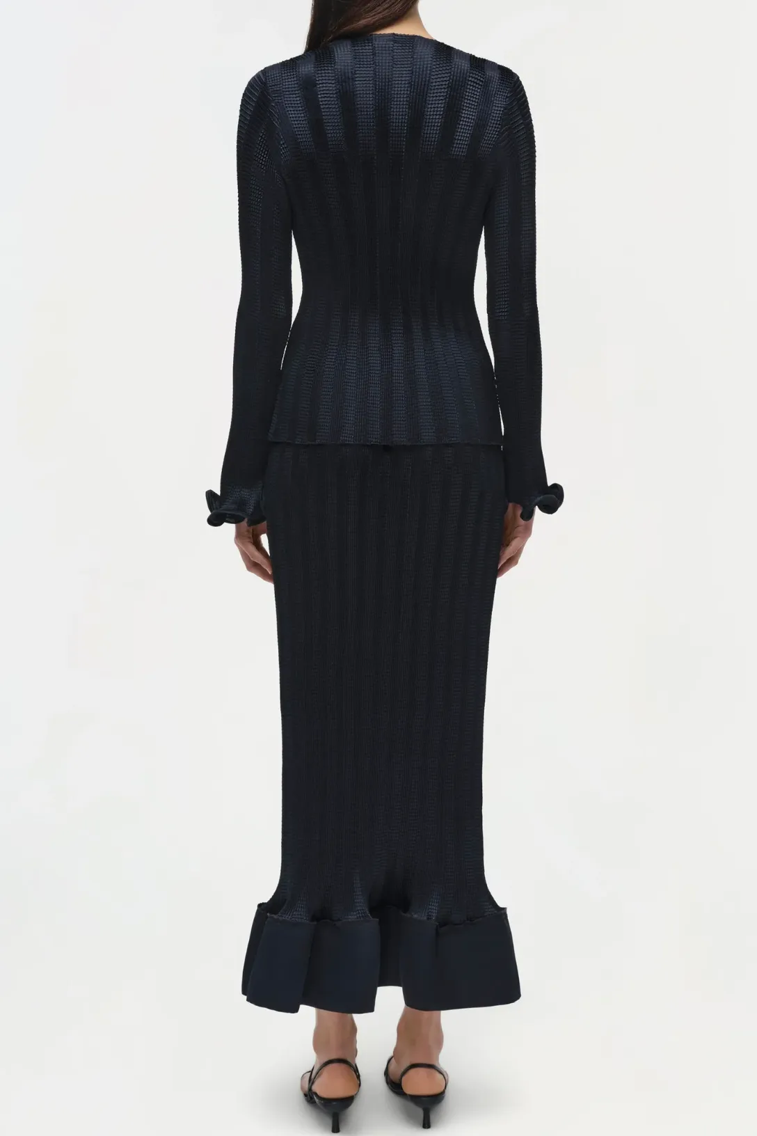 Carys Mock Neck Top | Black