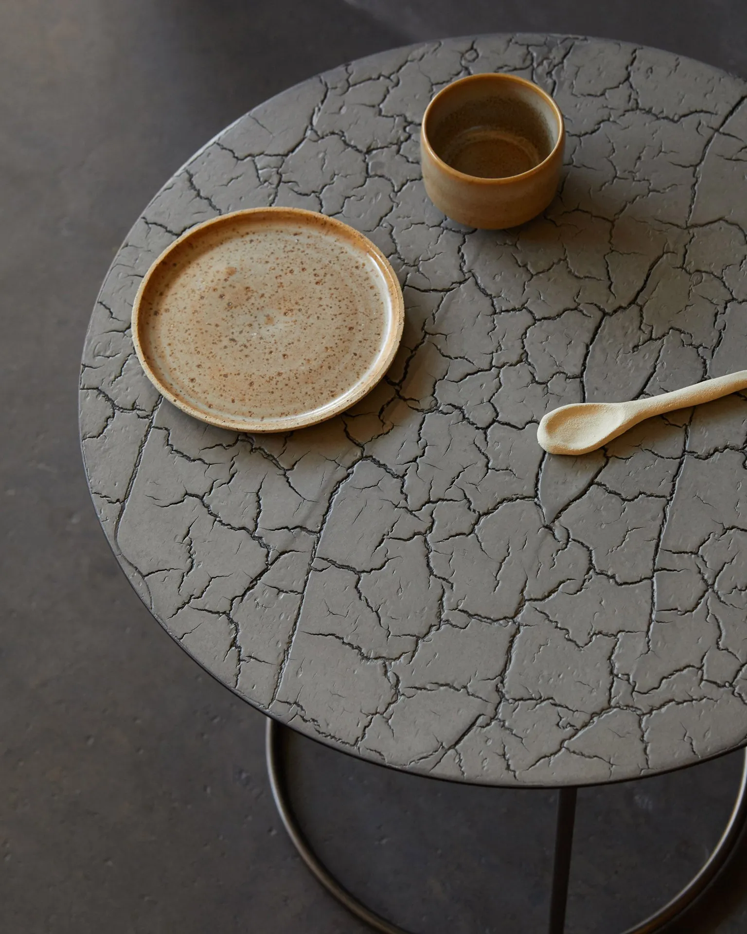 Celeste Side Table - Lava - Taupe