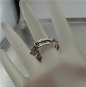 Charm Ring 925 Sterling Silver sz 7.5,8 Unique Handmade Hadar Designers  (H) LAST