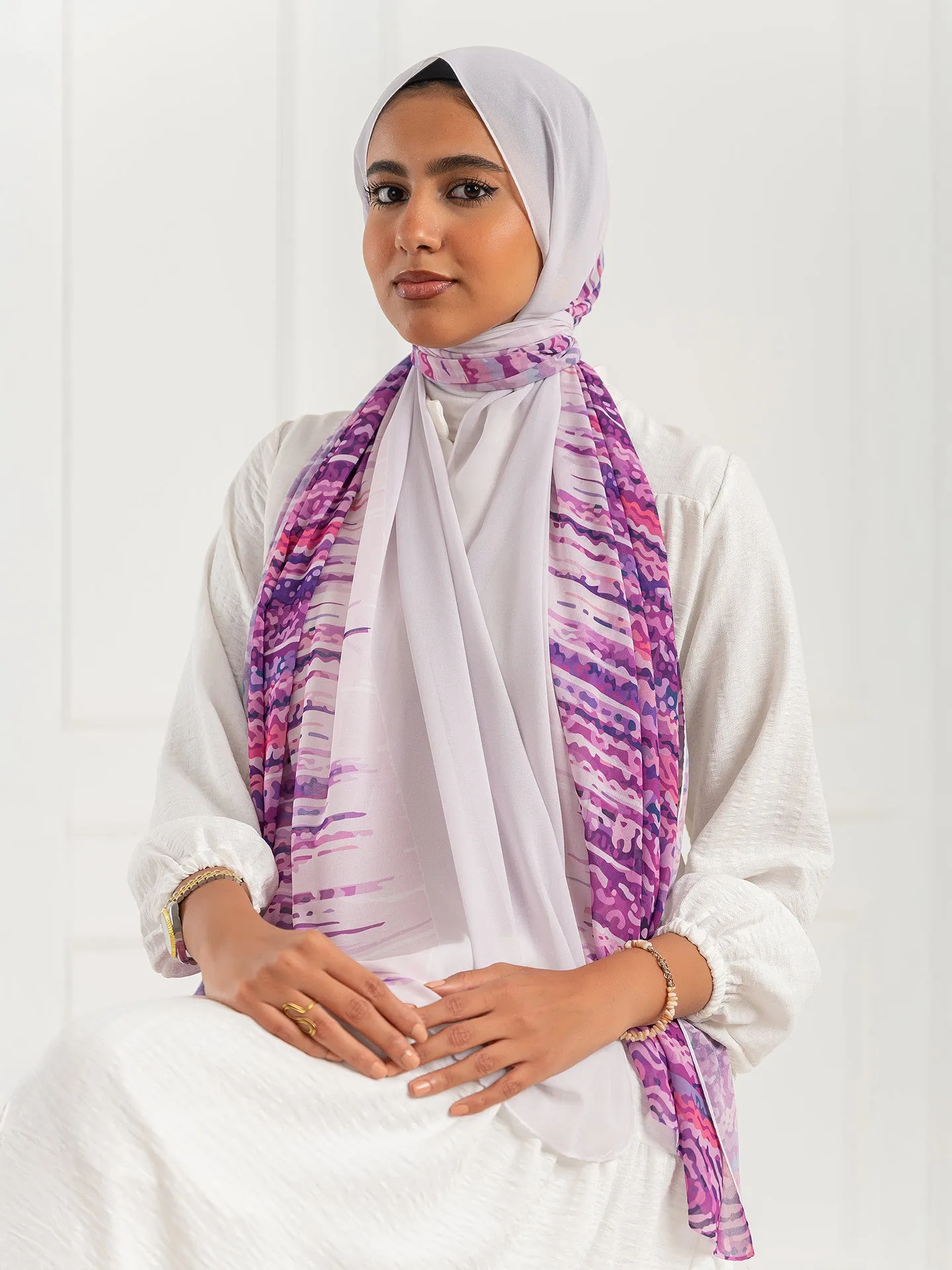 Chiffon Artistic Scarf -D25