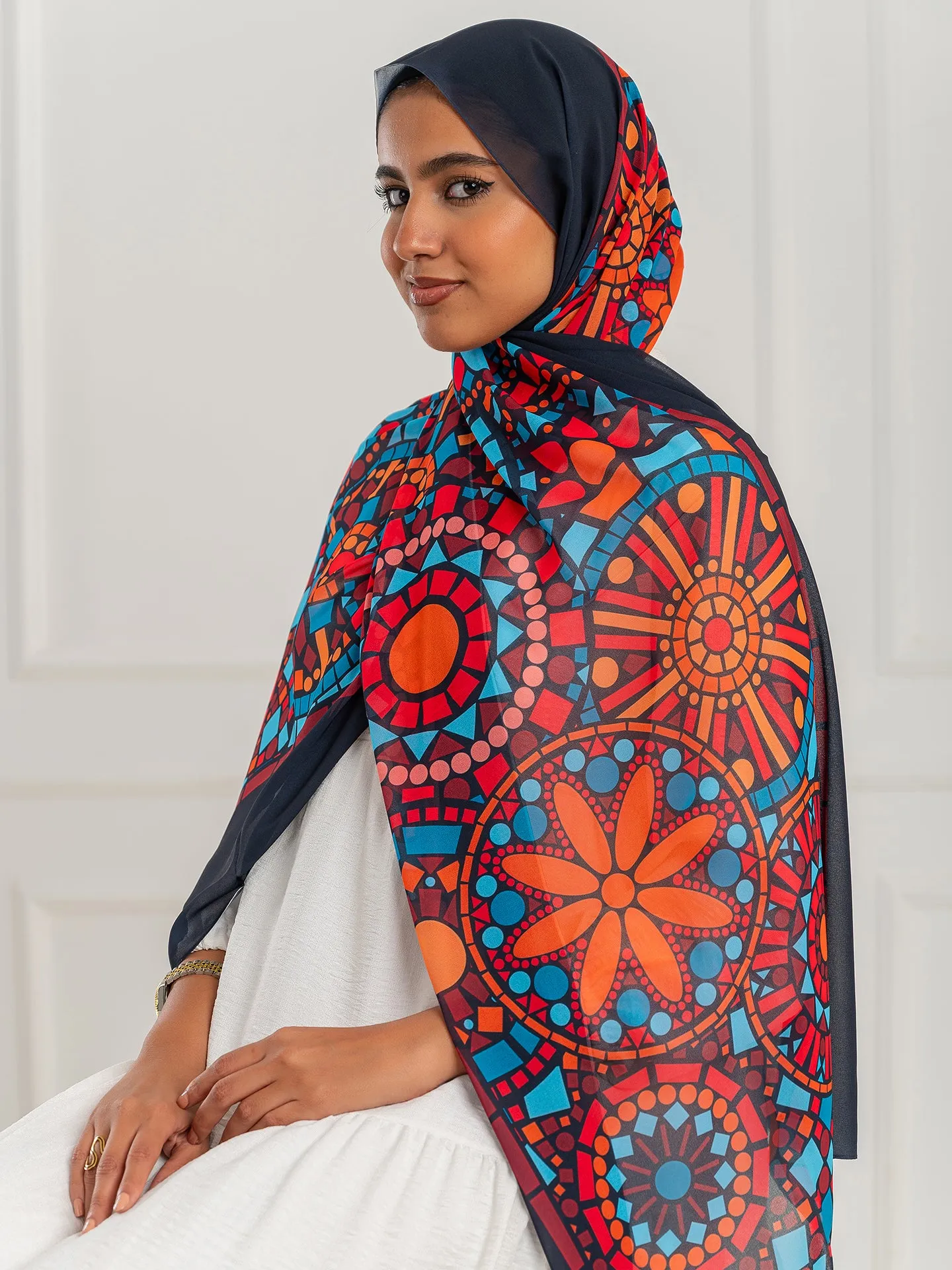 Chiffon Artistic Scarf -D27