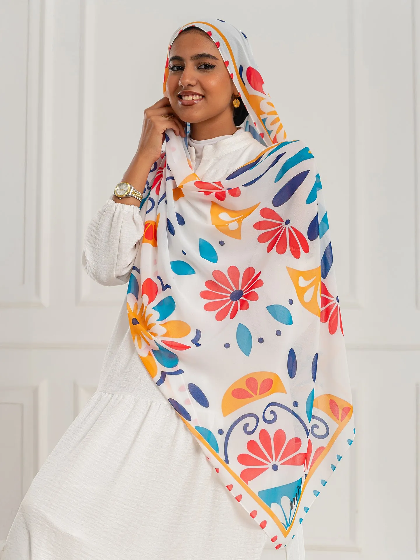 Chiffon Artistic Scarf -D9