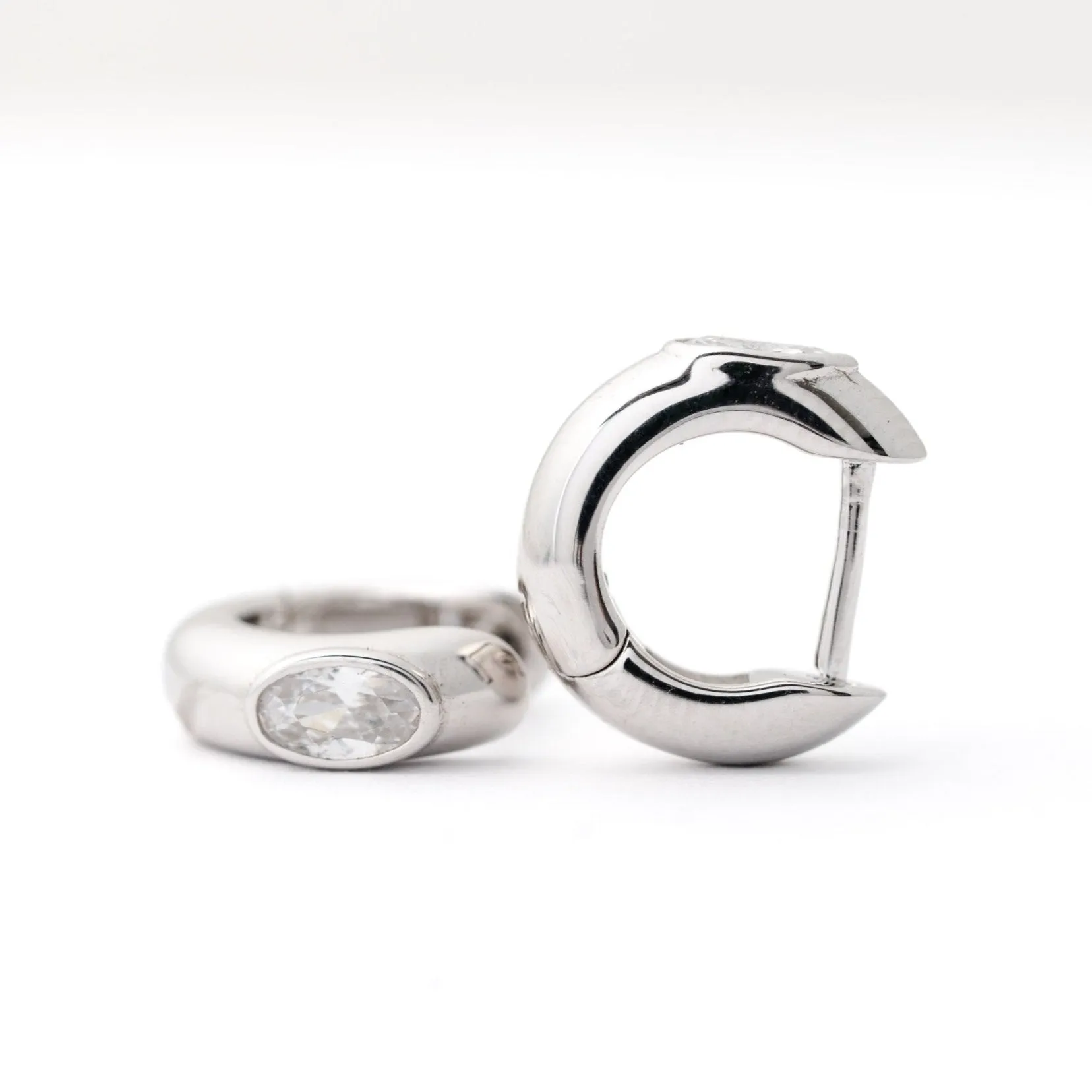 Classic CZ Huggie Hoop