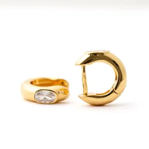 Classic CZ Huggie Hoop