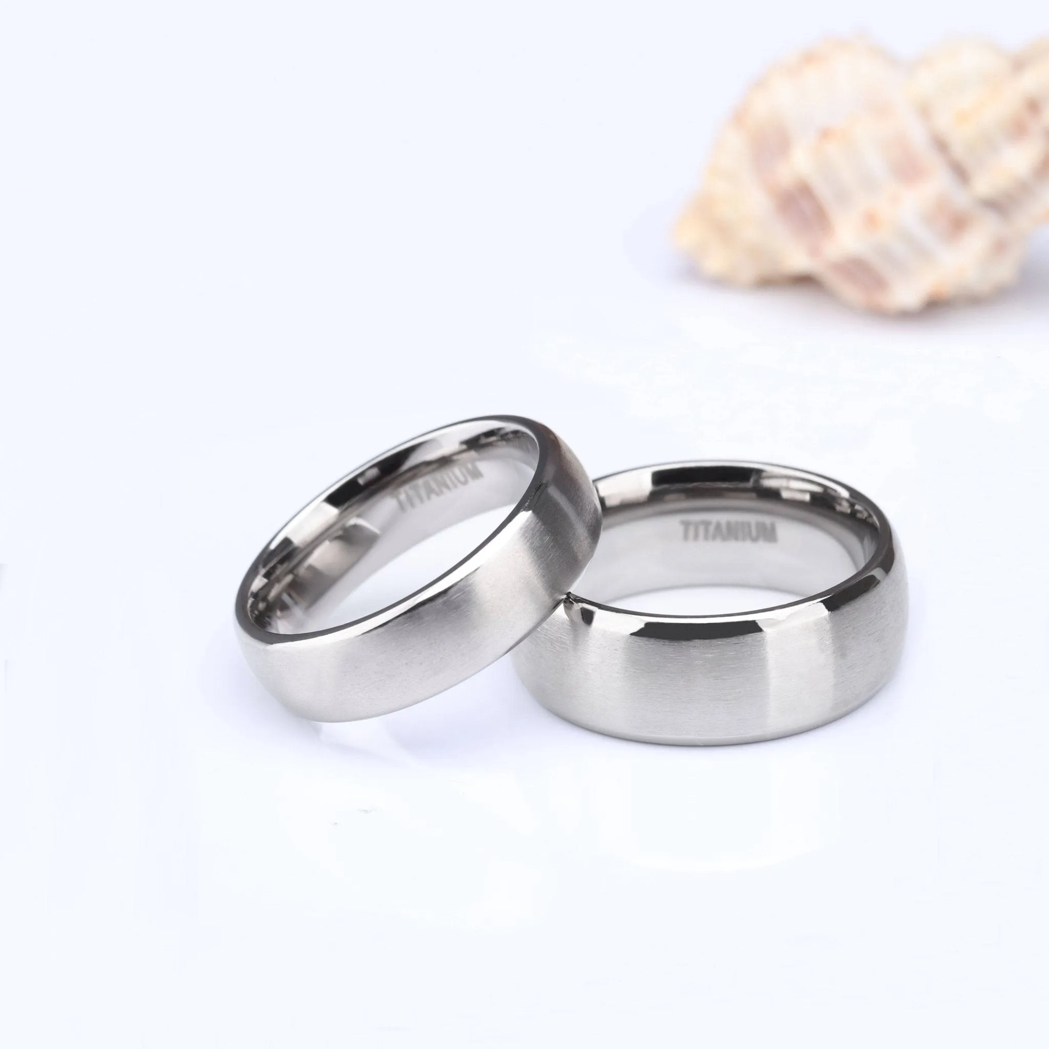Classic Domed Titanium Wedding Band