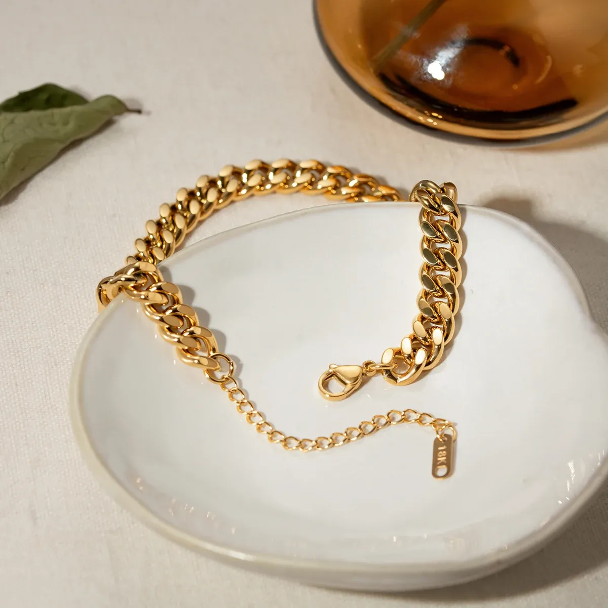 Classic Exquisite 18K Gold Plated Thick Chain Anklet