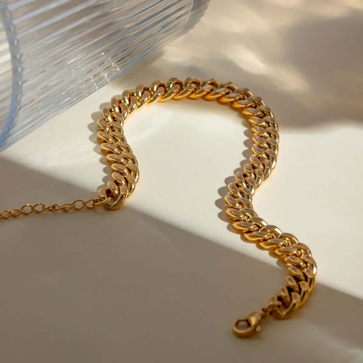 Classic Exquisite 18K Gold Plated Thick Chain Anklet