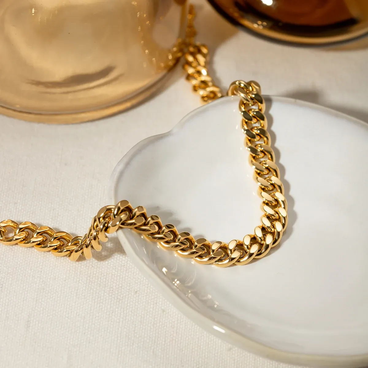 Classic Exquisite 18K Gold Plated Thick Chain Anklet