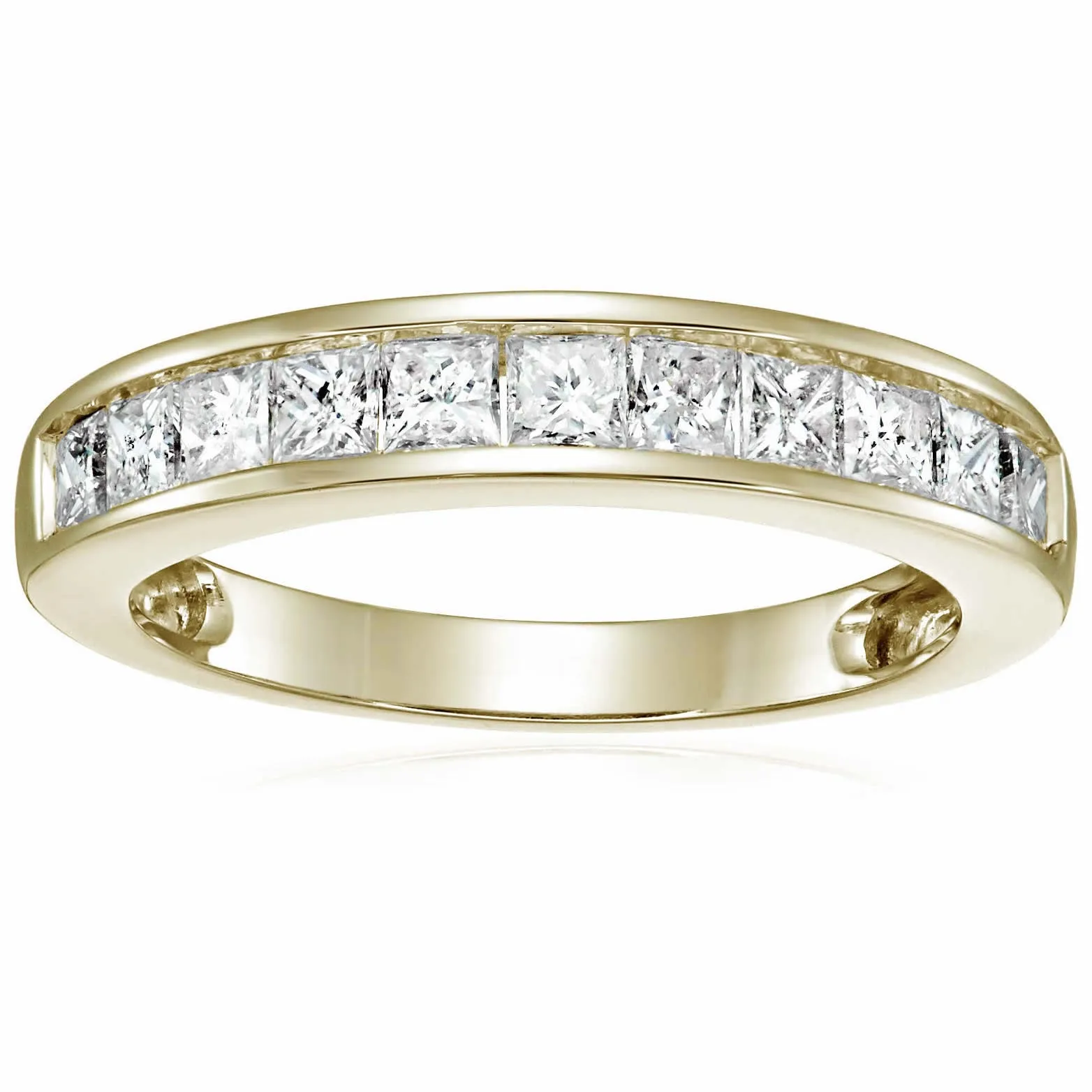 Classic Princess-cut Diamond Wedding Band