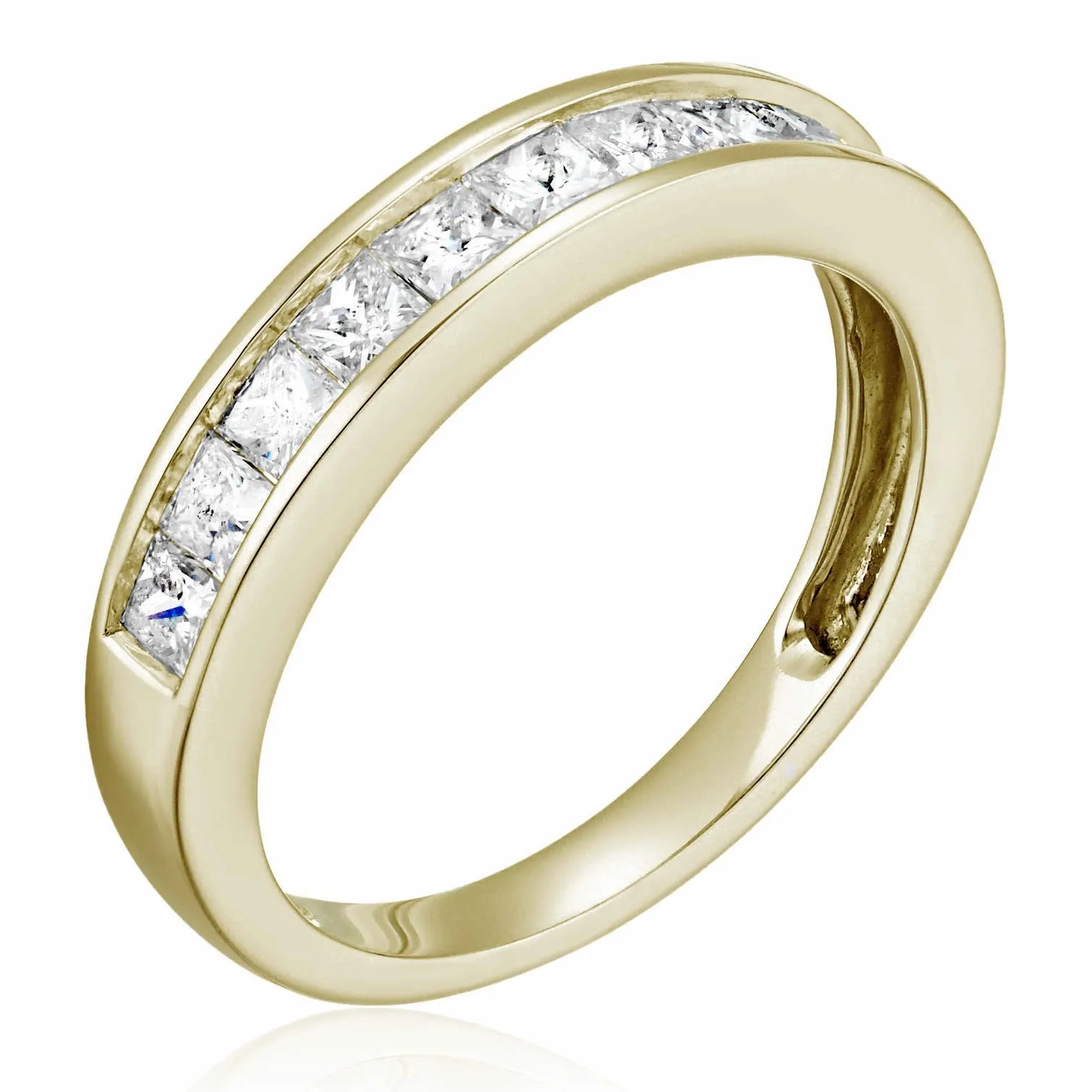 Classic Princess-cut Diamond Wedding Band