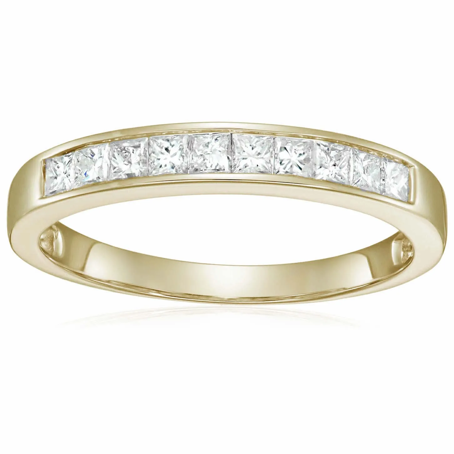 Classic Princess-cut Diamond Wedding Band