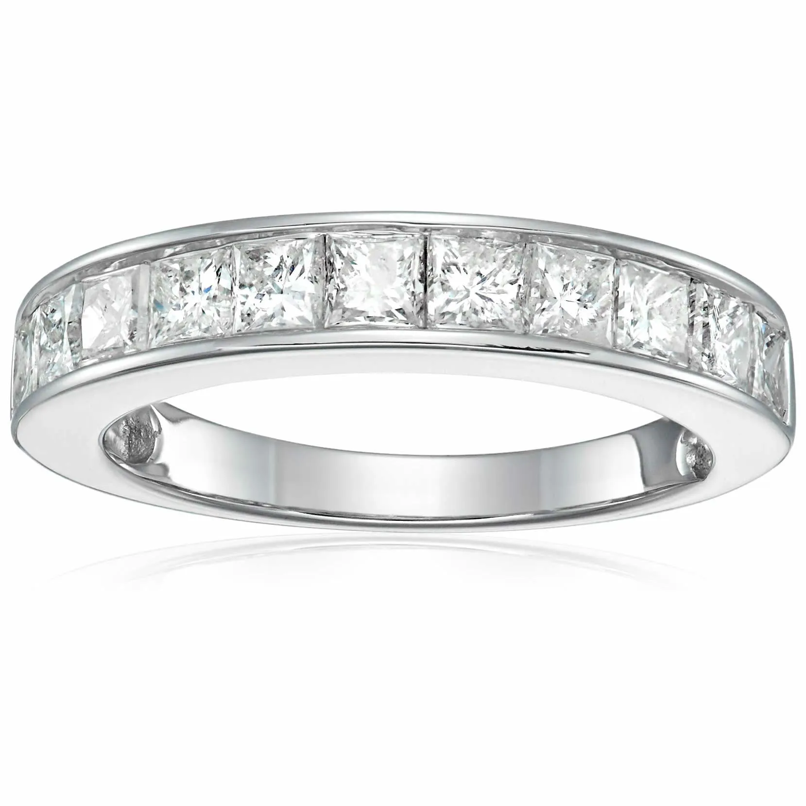 Classic Princess-cut Diamond Wedding Band