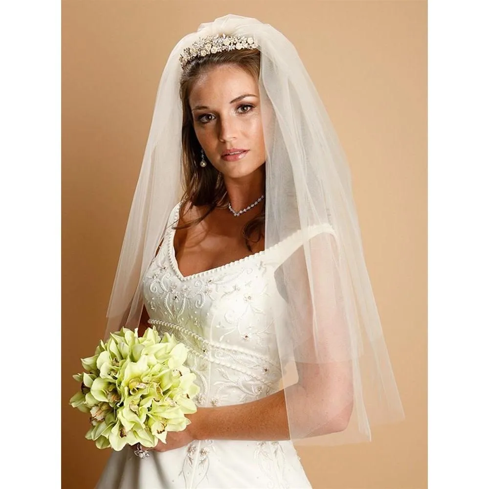 Classic Two Layer Cut Edge Bridal Veil