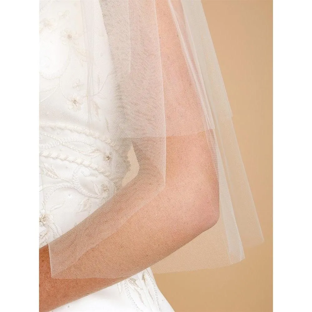 Classic Two Layer Cut Edge Bridal Veil