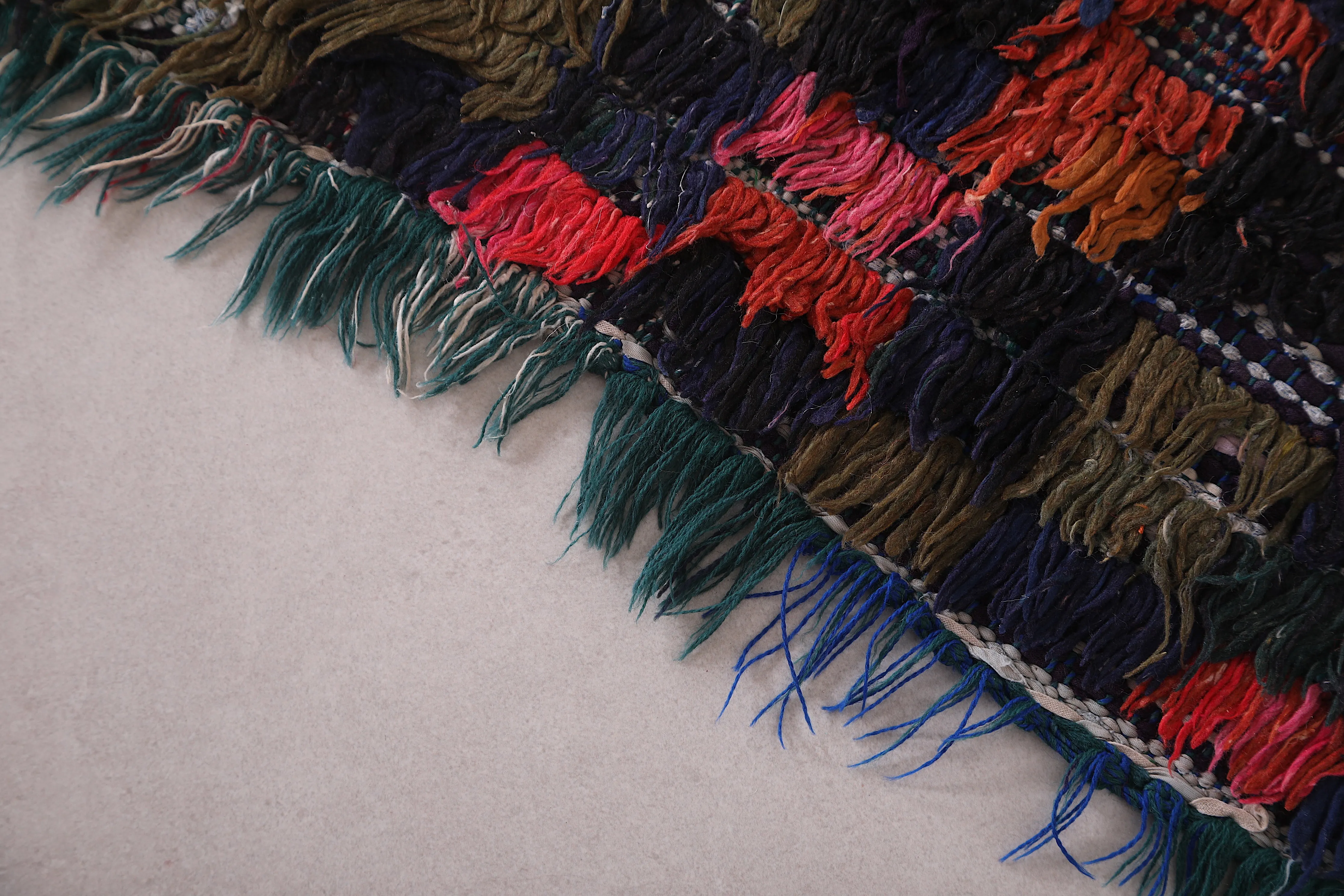 Colorful Boucherouite Rug - Handwoven Moroccan Style | 3.3 x 6.3 Ft