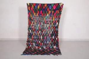 Colorful Boucherouite Rug - Handwoven Moroccan Style | 3.3 x 6.3 Ft
