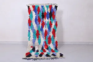 Colorful Moroccan Berber Rug - 2.5 X 6.3 Feet