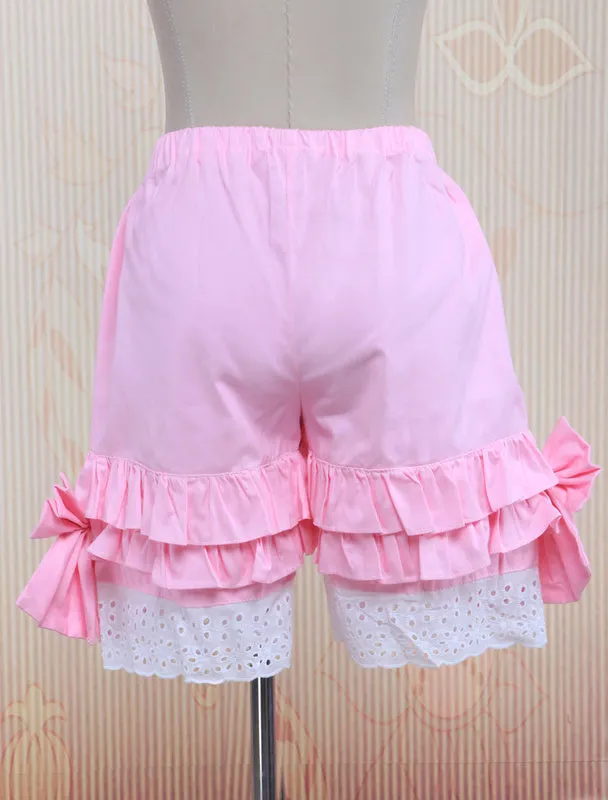 Cotton Pink Lace Lolita Bloomers