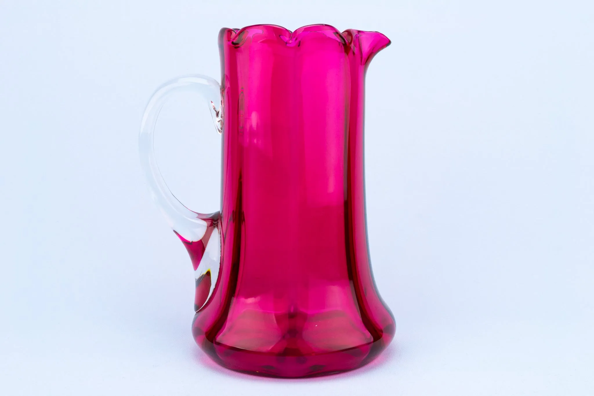 Cranberry Red Glass Jug, English Circa 1900