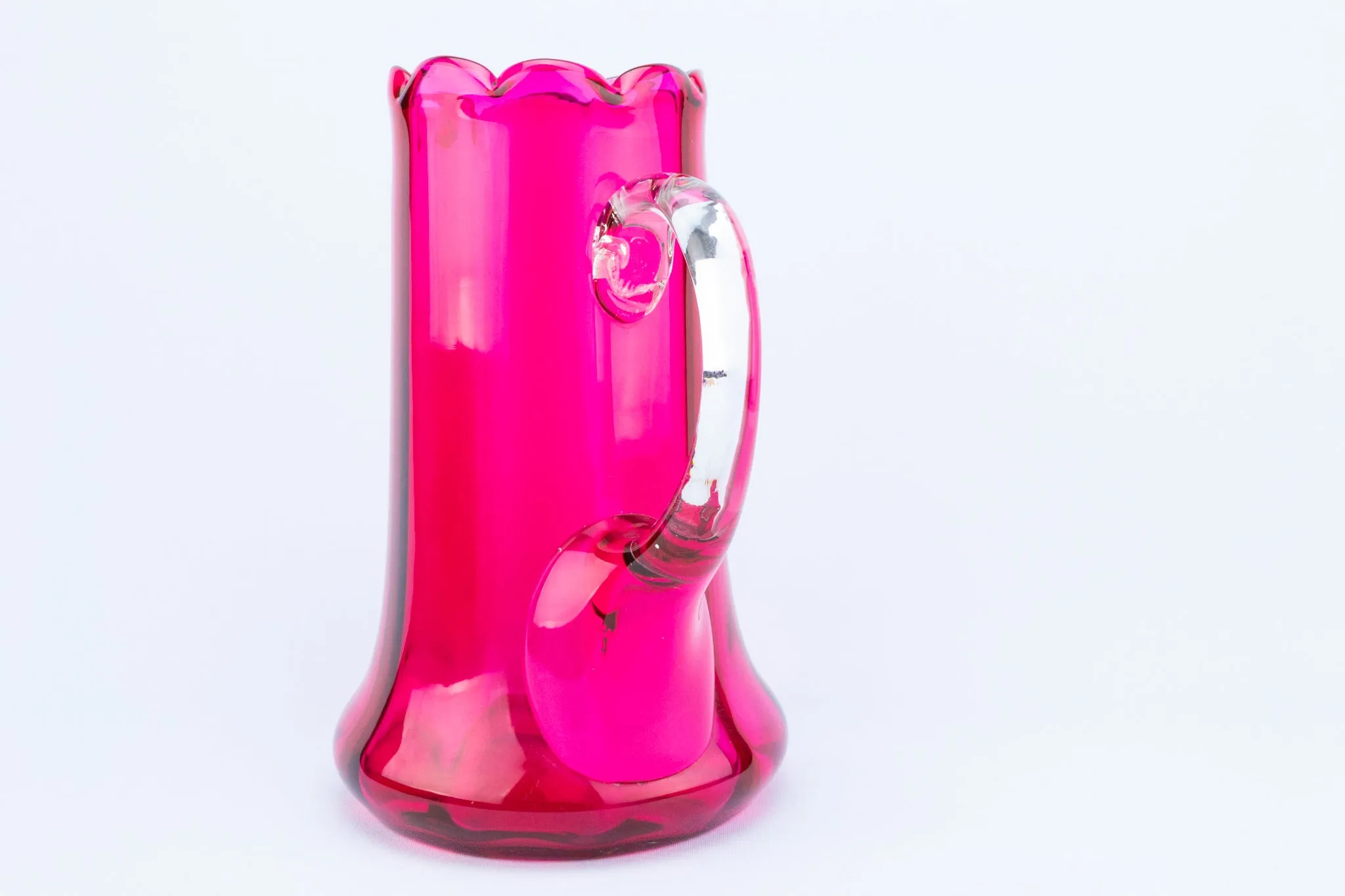 Cranberry Red Glass Jug, English Circa 1900