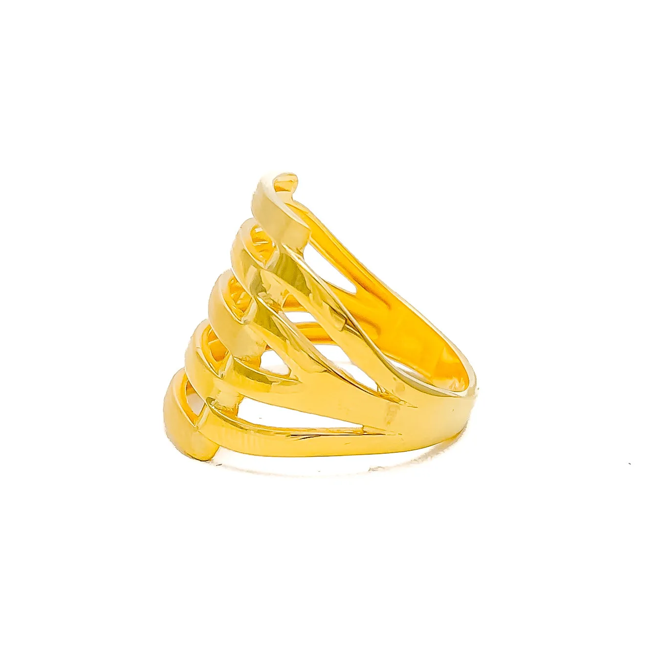 Decadent Draped 22k Gold Block Ring