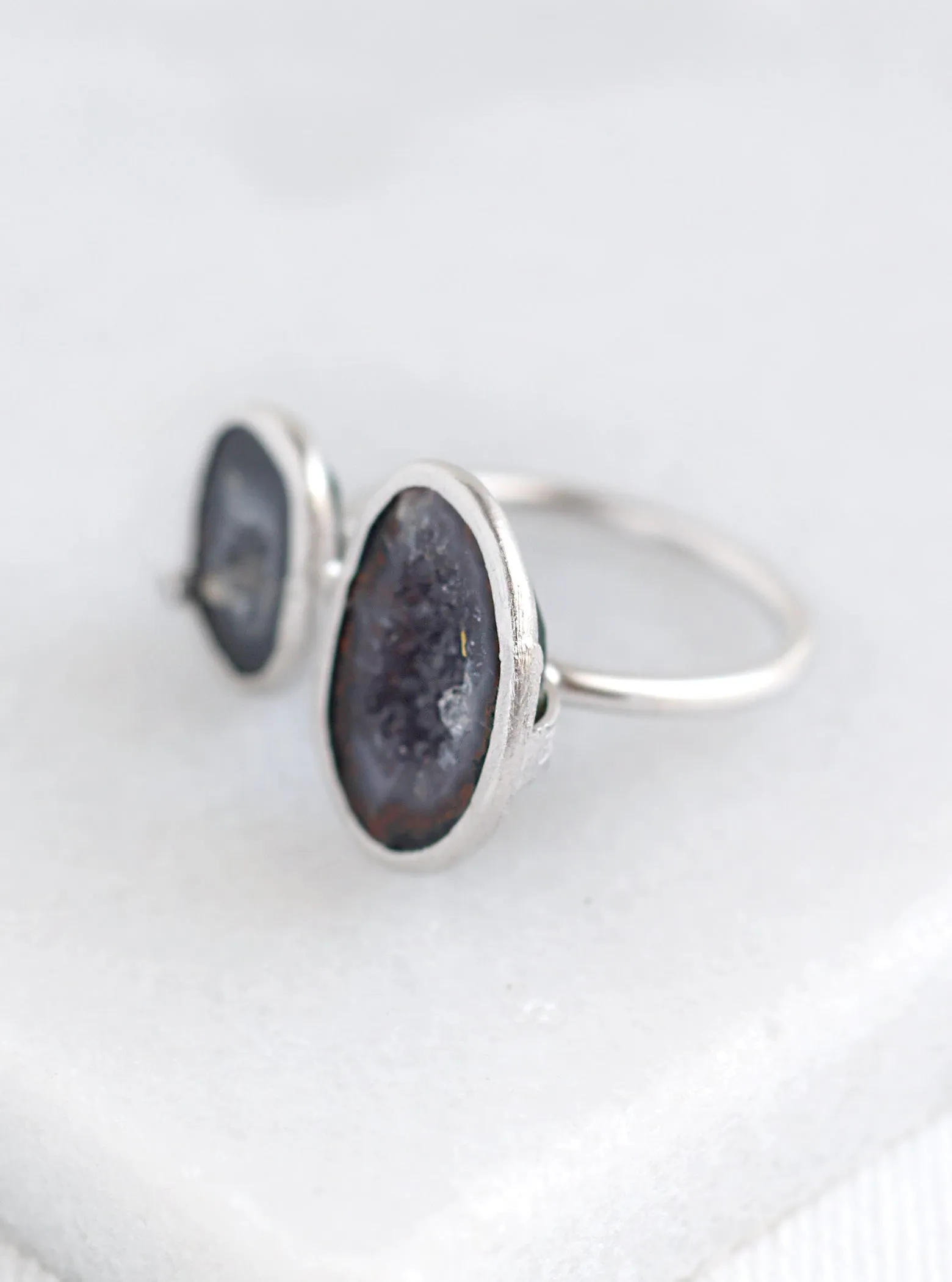 Diamond Double Geode Ring