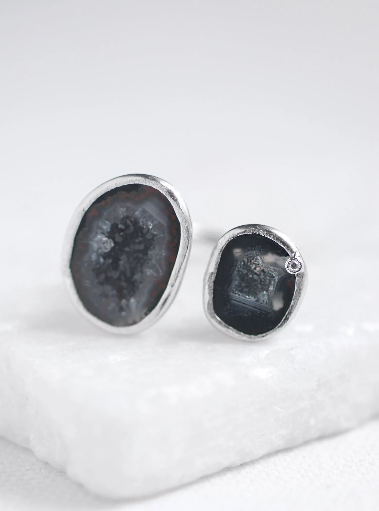 Diamond Double Geode Ring