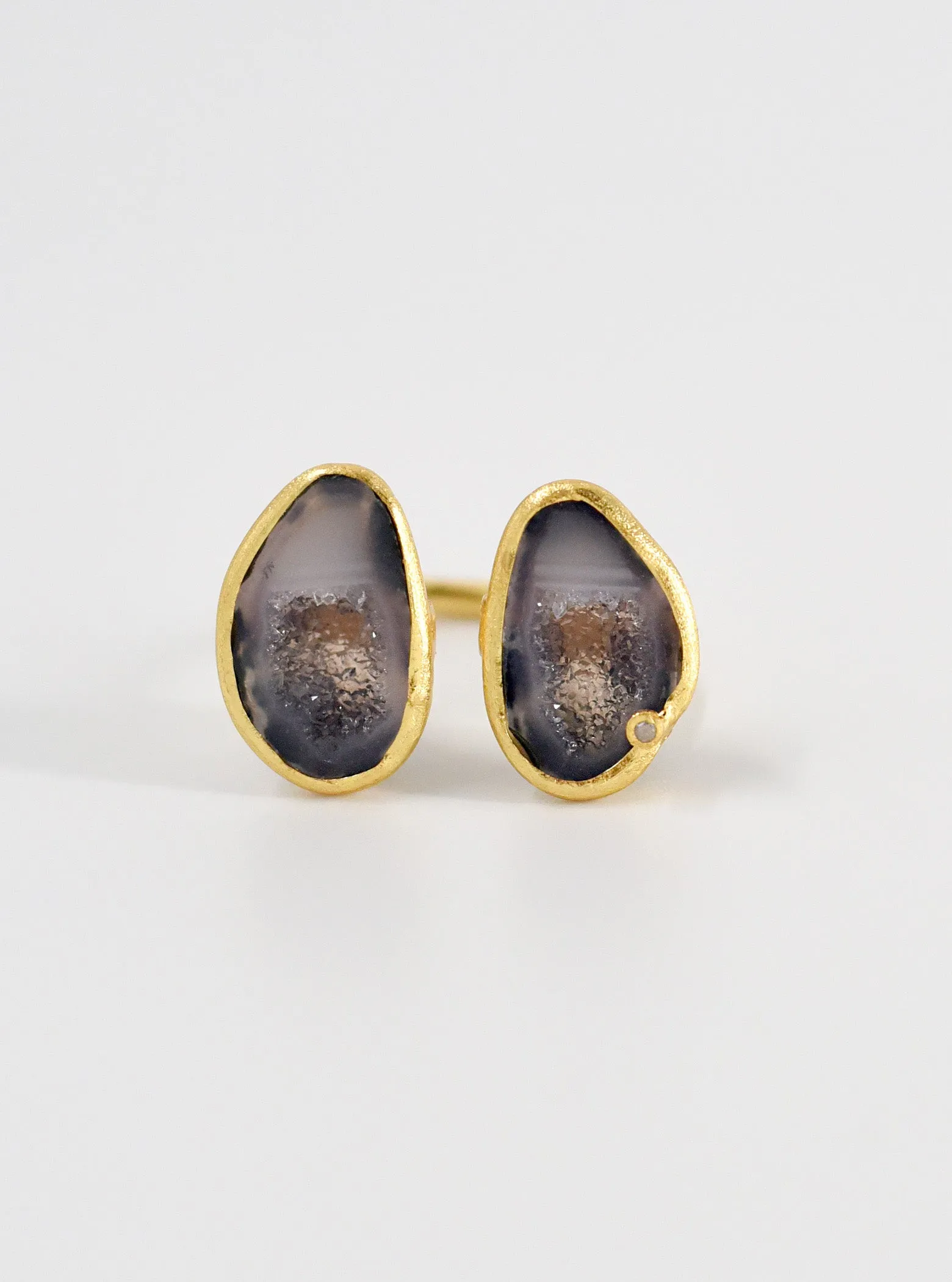 Diamond Double Geode Ring