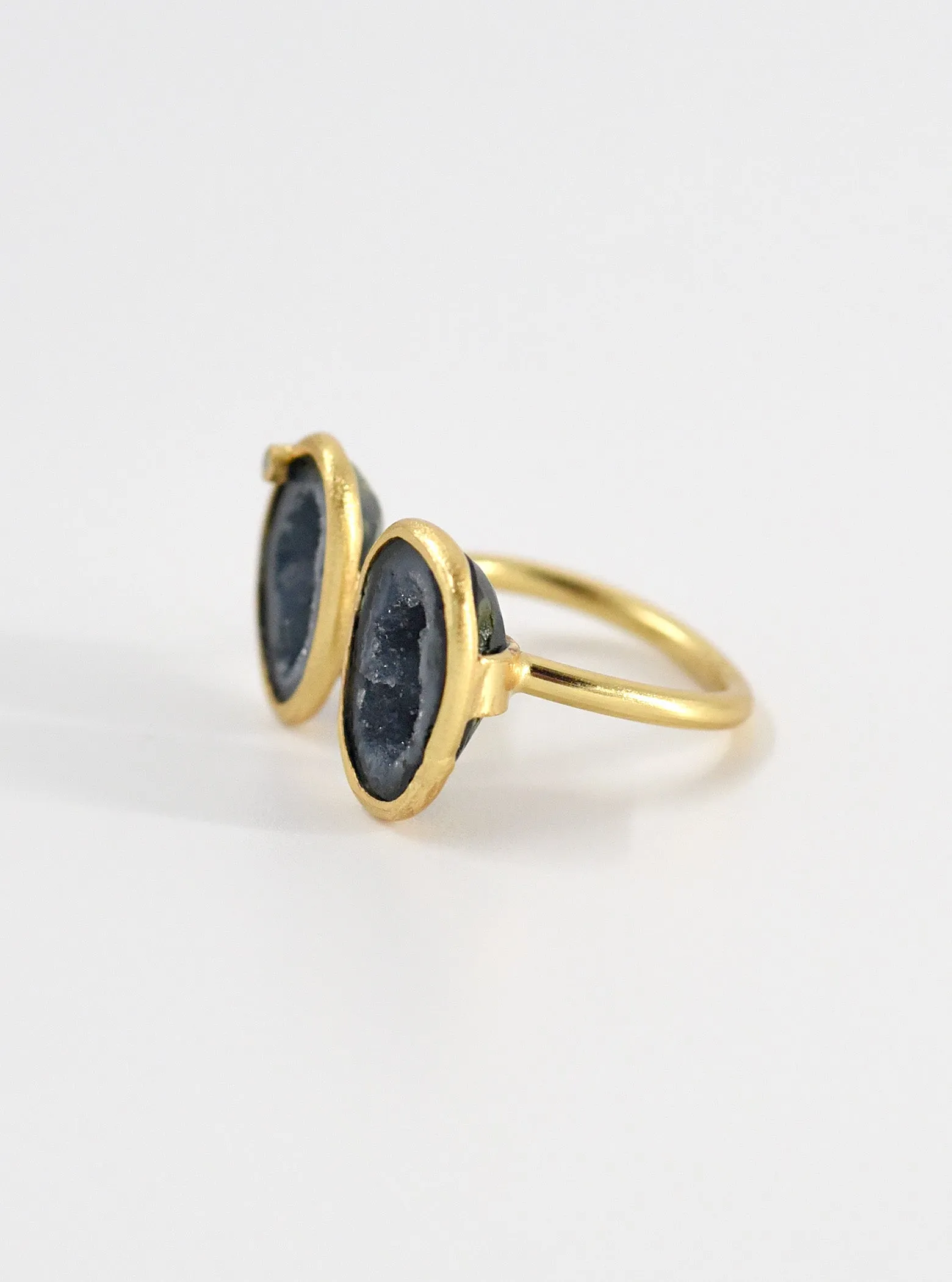 Diamond Double Geode Ring